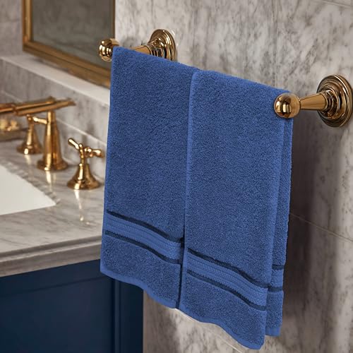 COTTON CRAFT Ultra Soft Hand Towels - 6 Pack Luxury Hand Towels - 100% Cotton Plush Absorbent 580 GSM Large Towel - Quick Dry Durable Machine Washable - Bathroom Kitchen Gym Spa - 16 x 28 - Blue - color: Blue, size: 6 Pack Hand Towels