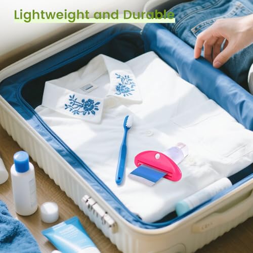 LOVEINUSA Toothpaste Tube Squeezer Dispenser, 4 PCS | Hanging Tooth Paste Clips Roller Squeezer Holder for Saving Toothpaste, Facial Cleanser Creams Paint, Multicolor - color: 4pcs-3