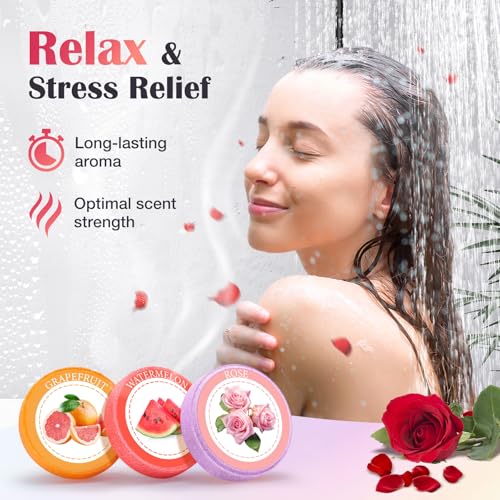 Qivatex Shower Steamers Aromatherapy, Birthday Gifts for Women, Teen Girls | Natural Essential Oils, Soothing Spa Self Care for Stress Relief & Relaxation, Gift for Women, Wife, Mom, Sister, Girlfriend - style: Colorful Women