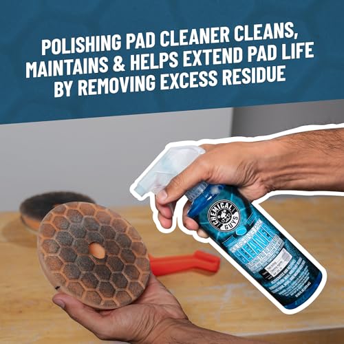 Chemical Guys 5.5" Buffing Pad Sampler Kit - 4 Piece Detailing Set with 3 Professional Foam Car Polishing Pads & 16 oz Polishing Cleaner, for Dual Action and Rotary Polishers Using 5" Backing Plates - size: 5.5"