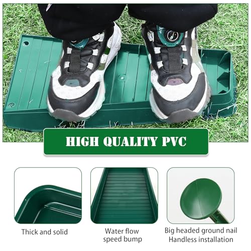 Gutter Downspout Extensions, Rain Gutter Downspout Splash Block,Drain Water Downspout Diverter, Gutter Splash Guards for Rainwater Drainage,16.3Inch (Green-4 Pack) - color: Green-4 Pack