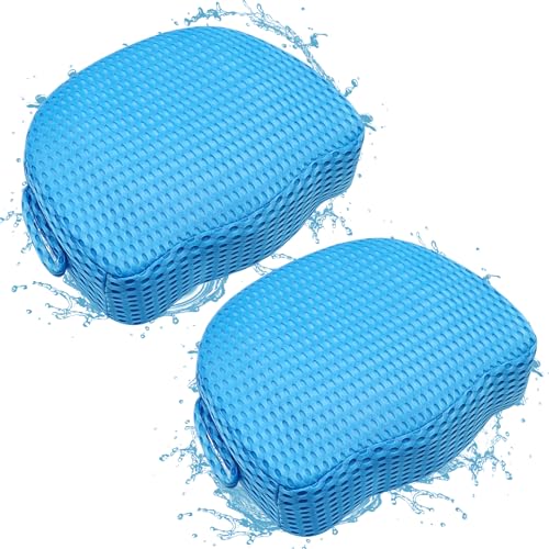 Premium Weighted Hot Tub Booster Seat for Adults (2 Pack), 3D Air Mesh Spa Seat Cushion with Non-Slip Micro Dot Bottom, Quick-Dry Ergonomic Hot Tub Seat Riser for Indoor Outdoor Spa & Jacuzzi