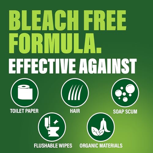 Green Gobbler Drain Clog Dissolver | Powerful Liquid Drain Opener & Toilet Clog Remover | Safe for Pipes & Septic | 2 Pack