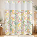 Butterfly No Hook Shower Curtain with Snap in Liner Set 71x74 in | Boho Modern Abstract Pastel Colorful Cute Butterfly Girly Shower Curtain for College Dorm Hotel Apartment Bathroom Bathtub - color: Boho Butterfly