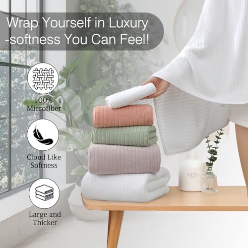 18 Piece Family Bath Towel Set Include 6 Bath Towels,6 Hand Towels and 6 Washcloths Soft Bathroom Towel with Hanging Loops,Highly Absorbent Quick Dry Towels Set for Bathroom,Hotel and Spa-White - color: White, size: 18-Piece Set