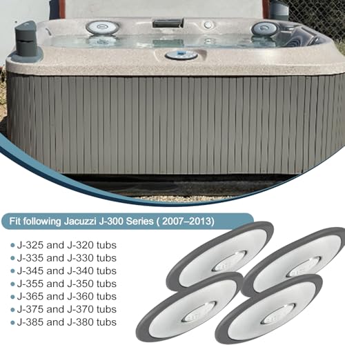 4-Pack 2472-826 Oval Pillow Insert + Back Mount for Jacuzzi J-300 Series Hot Tub(2007-2013), Hot Tub J300 Pillow