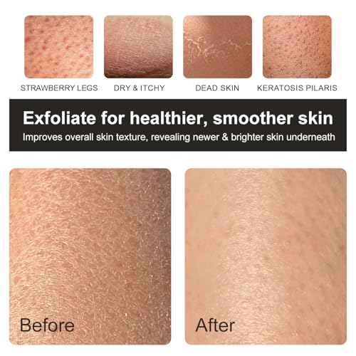 Exfoliating Glove, Korean Exfoliating Mitt, Body Scrub, 3ct | Viscose Fiber Bath Scrubber for Deep Exfoliation, Removes Dead Skin & Preps Skin for Self-Tanning, Leaving Skin Smooth - color: Purple Pink Peach