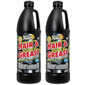 Instant Power Hair and Grease Drain Cleaner - Shower Drain & Sink Cleaner, Liquid Clog Remover, Made in USA, Sink Deodorizer - 1 Liter (Pack of 2) - size: 33.8 Fl Oz (Pack of 2)