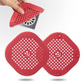 2 Pack Drain Hair Catcher Silicone Drain Protector Hair Stopper with Suction Cup for Shower Kitchen Bathroom Rose Red Set of 2 - color: Rosered