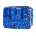 Dark Blue Clear Star Large Cosmetic Bag and Travel Pouch with Handle,Durable Material,Zipper Design-Ideal for Makeup,Travel Essentials (Dark Blue) - color: Dark Blue