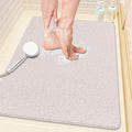 Shower Mat Bathtub Mat Non-Slip,24x16 inch, Soft Tub Mat with Drain,PVC Loofah Bath Mat (Phthalate Free) for Tub and Bathroom,Quick Drying,White - color: White, size: 24" x 16" (Rectangular)