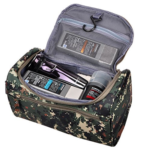 Vercord Mens Toiletry Bag Wash Travel Small Shaving Dop Kit Shower Bathroom Ditty Hygiene Bag Camo Mosaic - color: Camo Mosaic