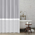 Seasonwood Extra Long Shower Curtains Modern Farmhouse Shower Curtain 72x84 Inch Grey Boho Fabric Weighted Shower Curtain for Bathroom Waterproof - color: Grey, size: 72"W x 84"L (Pack of 1)