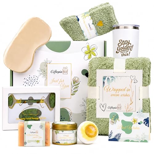Gift Set Women, Get Well Gifts Women, Gift Basket Womens, Care Package Womens, Self Care Gifts Woman, Birthday Gift Box Woman, Spa Gifts for Her, Hug Box for Her - color: Get Well Soon
