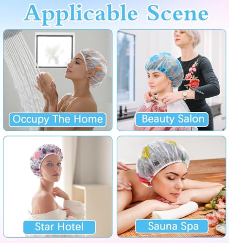 Kids Shower Cap, 6 Pcs Reusable Shower Cap for Kids for Girls, Toddler (6 Colors)