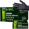 Inspire Black Nitrile Gloves HEAVY DUTY 6 Mil Nitrile Chemical Resistant Medical Cooking Cleaning Disposable Black Gloves - size: XXL, style: Black 6mil Case of 1000