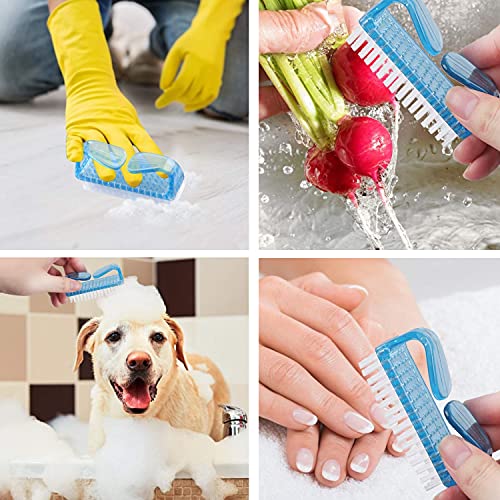 Handle Grip Nail Brush, Nail Cleaning Brushes Pedicure Scrubbing tool, Toes Fingernail Brush Scrub Cleaner kit for Men and Women 8 Pack (Multicolor) - color: Multicolor-8Pack