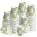 WRAPAHOLIC 3oz Easter Paper Cups - 100 Pack Disposable Bathroom Cups with Carrot Bunny Design, Small Mouthwash Cup for Toothbrush Rinse, Home Bathroom, Easter, Baby Shower and Party - color: Easter - Green Carrot Bunny