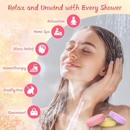 Shower Steamers Aromatherapy 8 Pack - Natural Essential Oil Shower Bombs for Self Care, Stress Relief Stocking Stuffers, Relaxation Birthday Gifts for Women and Men. Revitalizing Blossom Style - style: Revitalizing Blossom Style