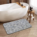 Stone Pattern Bathroom Rugs Mat, Super Absorbent Quick Drying Floor Mat for Bathroom Entryway 17"x30" - color: Stone Pattern