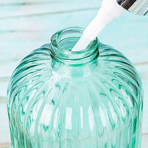 Bathroom Accessories Set, 15oz Glass Soap Dispenser Bottle for Bath Decor, 3 Pack Set - color: Multicolor/15 Oz