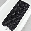 Bathtub and Shower Mats, Extra Long Non-Slip Bath Tub Mat 39 x 16 Inch, Machine Washable Bathmat with Suction Cups & Drain Holes for Bathroom Floor, Black - color: Black