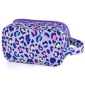 Cheetah Kids Toiletry Bag for Girls, Travel Toiletry Bag for Little Young Girls Cosmetic Bag Makeup Bag Waterproof Hanging Wash Bag Toddler Toiletries, Leopard Purple - color: Purple Cheetah