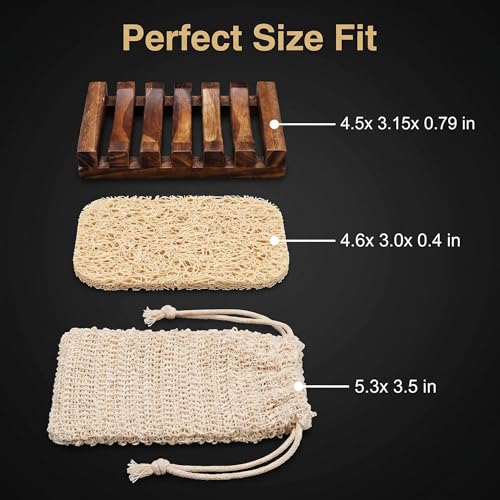 Soap Saver Set 72Pcs Including Wooden Dish Exfoliating Bag Saver Pads Bulk with Self-Drain for Shower Bath Home Toilet Kitchen Hotel Restaurant (72)
