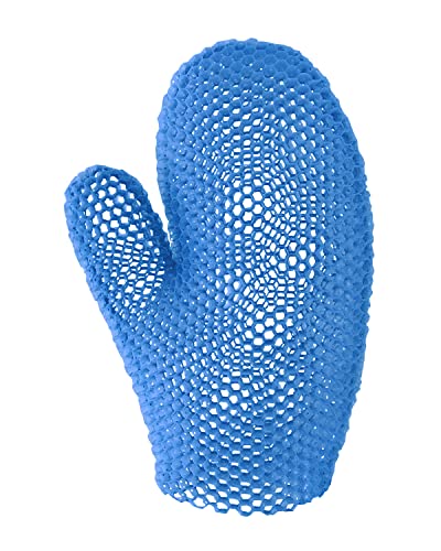 Supracor Spa Bath Mitt Body Exfoliator Face Scrub Sponge, Blue - color: Blue