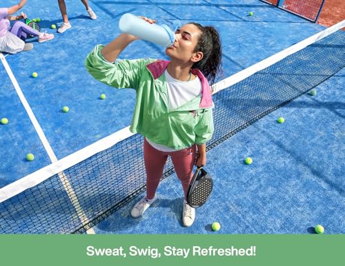POWCAN 26 oz Insulated Water Bottle: 2-in-1 Straw and Spout Lid, Leak-proof | Keep Cold 24H, Cupholder Friendly, BPA-Free, Stainless Steel Water Bottle for Gift, Trip, Picnic, Camping (Avocado Grove) - color: Avocado Grove, size: 26 Ounces