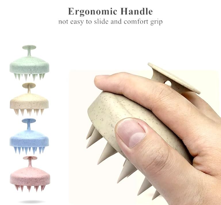Wheat Straw Hair Brush and Comb Set - 100% Eco-Friendly - Wide Tooth Comb, Brush, and Scalp Massager Reduces Frizz & Promotes Healthy Hair Growth (3pc Combo) - color: Green