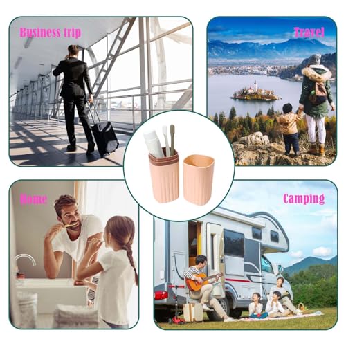 Pink Toothbrush Travel Case Portable Pink Travel Toothbrush Holder Toothbrush Travel Containers for Bathroom Travel Camping School Toothbrush and Toothpaste Travel Case