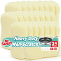Mr. Scrub Sponges Kitchen Scrub Dish Sponge Scouring Pad, 24 Pack Cleaning Brush Scrubber Supplies for Soap, Dishwashing Dinnerware Sets Pan Pot Glass Dishwasher Sink Bathroom Towels Cloth Rags Holder - size: 24 Pack