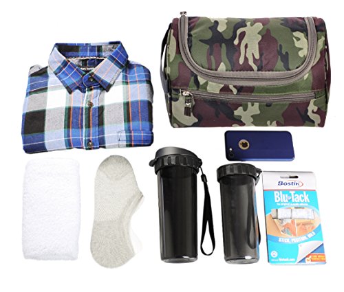 Vercord Mens Toiletry Bag Wash Travel Small Shaving Dop Kit Shower Bathroom Ditty Hygiene Bag Camo Dark Green - color: Camo Dark Green
