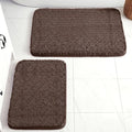 HUXMEYSON Bathroom Rugs Set 2 Piece, Ultra Absorbent Chenille Non Slip Bathroom Mat Set - 17'' x 24'' Plush Bathroom Rug & 20'' x 32'' Extra Soft Bath Mat - Machine Washable, Brown - color: Brown, size: 24" x 17" + 32" x 20"