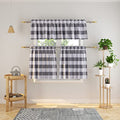 3 Pc Cotton Classic Country Farmhouse Kitchen Window Curtain -Grey & White Buffalo Check Tier & Valance Set, 54" x 18" / 27" x 36" - color: Plaids Grey&white, size: 27"W x 36"L (Pack of 3)