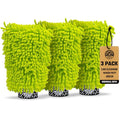 Chemical Guys, Chenille Premium Scratch-Free Microfiber Wash Mitt, Lime Green, 9.6" x 2.3" x 7" (3 Pack) - MIC49303 - size: 3 Pack