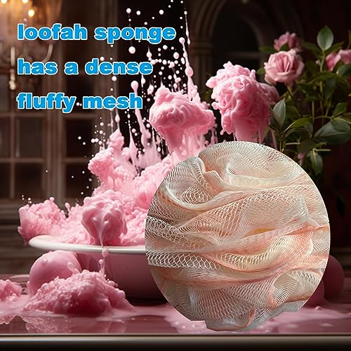 Loofah Sponge, Exfoliating Bath Sponge Body Scrubber Lofa Single Pack - Pink 50g (1 Pack) - style: Style 7