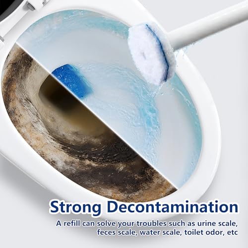 40 Toilet Wand Refills for Clorox Toilet Wand, Disposable Toilet Brush Head with Rich Foaming, Extra Thick Triple-layer Refills, Strong Cleaning & Scrubbing Power, Won't Fall Off or Fall Apart - size: 1 Count (Pack of 40)
