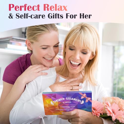 Qivatex Shower Steamers Aromatherapy, Birthday Gifts for Women, Teen Girls | Natural Essential Oils, Soothing Spa Self Care for Stress Relief & Relaxation, Gift for Women, Wife, Mom, Sister, Girlfriend - style: Colorful Women