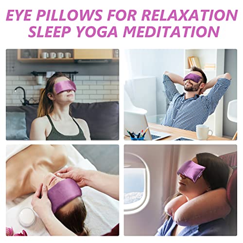 RelaxCoo Lavender Eye Pillow for Relaxation, Yoga, Sleeping, Weighted Eye Mask Heated for Headache, Sinus, Dry Eye Relief, Moist Heat Eyes Compress, Meditation Accessories with Aromatherapy, Pack of 6 - color: 6 Pack