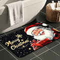 Identiy Christmas Bath Mat, Cute Funny Christmas Santa Bathroom Rug, Soft Super Absorbent Machine Washable Quick Dry and Non-Slip Bathtub Mat for Tub Shower Bathroom Floor 17"x29.5" - color: Cute Funny Christmas Santa