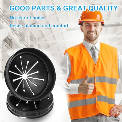 3 3/8" Inch Sink Splash Guard - Rubber Garbage Guard and Disposal Stopper for Whirlaway, Waste King, and GE Models (Black 3 3/8 in) - color: Black 3 3/8 In-2pcs