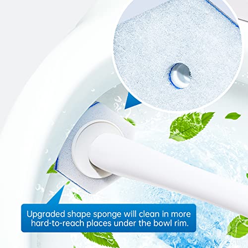 Aimery 60 Counts Blue Disposable Toilet Bowl Cleaning Wand Refills Compatible with Much Wands