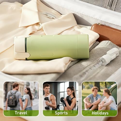 HISKI 4-in-1 Travel Bottles for Toiletries – Portable Shampoo, Conditioner, Lotion, Cream Containers with Labels & Measuring Scale – Leakproof Refillable Travel Bottles (2, White) - color: White