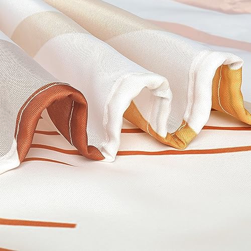Mid Century Abstract Boho Aesthetic Shower Curtain Set, Green Nature Leaf Sun Modern Minimalist Home Bathroom Curtain Decor with 12 Hooks 72 Inch Wide * 84 Inch High - color: Orange, size: 72"W x 84"L (Pack of 1)