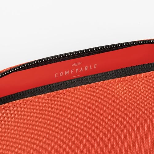 Comfyable Small Toiletry Bag for Men, Slim Mini Toothbrush Bag, Dopp Kit Bag - color: Cosmic Orange, size: Small