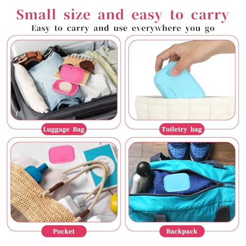 20 PCS Soap Box Holder,Plastic Travel Soap Dish, Portable Leak Proof Soap Case Container for Bathroom,Camping,Gym,Business Trip,10 Colors