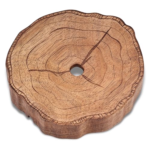 Acacia Wooden Soap Dish with Self Draining, Funny and Modern Multi Shape Design, Soap Holder for Sink Countertop, Shower & Bathroom Soap Tray。 (Tree Ring-3.94"x3.94"x0.86") - size: Tree Ring-3.94"x3.94"x0.86"