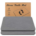 Stone Bath Mat, Diatomaceous Earth Shower Mat, Non-Slip Super Absorbent Quick Drying Bathroom Floor Mat, 2Pack,Grey, Pattern 1 - color: Grey-wave